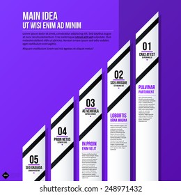 Chart layout with vertical elements. EPS10 vector template