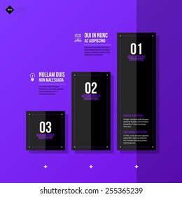 Chart layout with vertical elements. EPS10 vector template