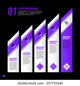 Chart layout with vertical elements. EPS10 vector template