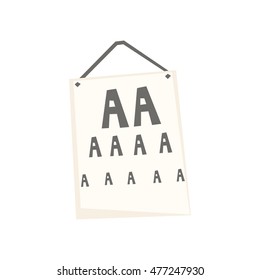 Chart With Letters For Eyesight Examination