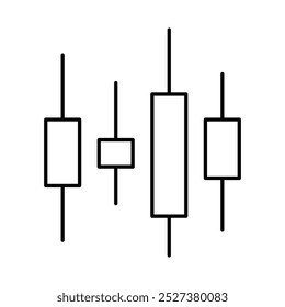 Icono de línea de gráfico. Icono de estadísticas de negocios, diagramas y gráficos Ilustración vectorial de trazos editable