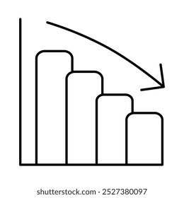 Chart Line Icon. Business Statistics, Diagrams and Graphs Icon Editable Stroke Vector Illustration