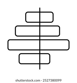 Chart Line Icon. Business Statistics, Diagrams and Graphs Icon Editable Stroke Vector Illustration