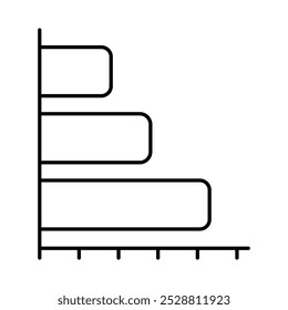 Ícone de Linha do Gráfico. Estatísticas de Negócios, Diagramas e Gráficos Ícone Editável Traçado Vetor Ilustração