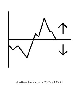 Chart Line Icon. Business Statistics, Diagrams and Graphs Icon Editable Stroke Vector Illustration