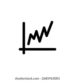 Ícone de Linha de Gráfico para Dados e Tendências