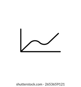 Ícone de Linha de Gráfico para Visualização de Dados