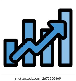 Chart Line Icon Element For Design