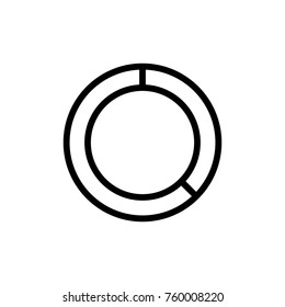 Chart line icon. High quality black outline logo for web site design and mobile apps. Vector illustration on a white background.