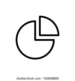 Chart line icon. High quality black outline logo for web site design and mobile apps. Vector illustration on a white background.