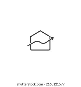 Icono de línea de gráfico. signo de estilo lineal para concepto móvil y diseño web. Icono de vector de contorno. Símbolo, ilustración del logotipo. Gráfico vectorial