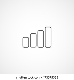 Chart Line Icon On White Background