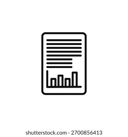 Chart line icon showing business growth, progress, and data analysis. Perfect for finance, analytics, marketing, success, and performance concepts in web, app, and presentation designs.