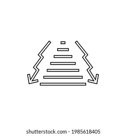 Chart line icon. Simple style business strategy poster background symbol. Chart logo design element. T-shirt printing. Vector for sticker.