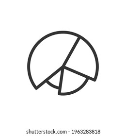 Chart line icon in trendy style. Stroke vector pictogram isolated on a white background. Chart premium outline icons.