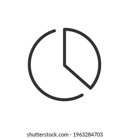 Chart line icon in trendy style. Stroke vector pictogram isolated on a white background. Chart premium outline icons.