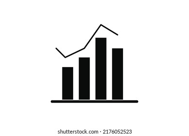 chart line icon vector design template  