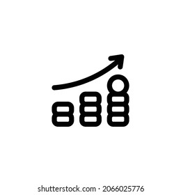 Chart Line Icon, Vector Template