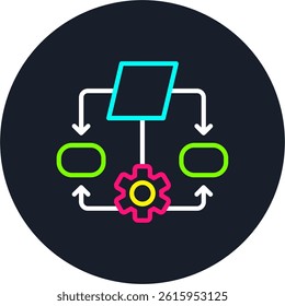 Chart Line Multi Colour Circle