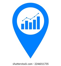 Gráfico y posición del pin en blanco