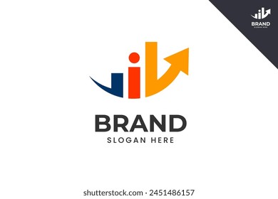 Chart logo. Business, accounting, finance and bookkeeping logo identity template. Perfect logo for business related to finance, accounting and bookkeeping symbol business. Vector eps 10.