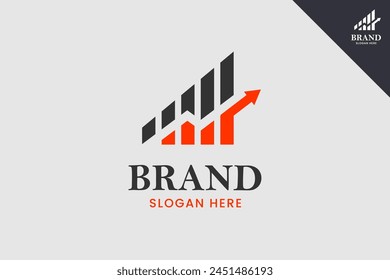 Chart logo. Business, accounting, finance and bookkeeping logo identity template. Perfect logo for business related to finance, accounting and bookkeeping symbol business. Vector eps 10.