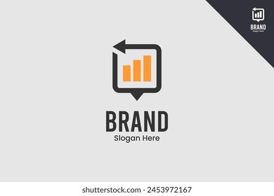 Chart logo. Business, accounting, finance and bookkeeping logo identity template. Perfect logo for business related to finance, accounting and bookkeeping symbol business. Vector eps 10.