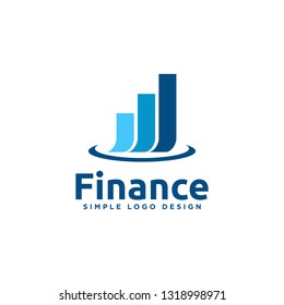 Chart logo design related to finance