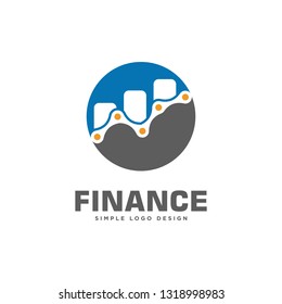 Chart logo design related to finance
