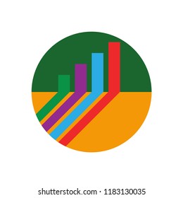 chart logo icon design template vector