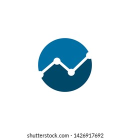 Chart logo icon design vector template