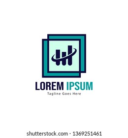 Chart logo template design. Chart logo with modern frame isolated on white background