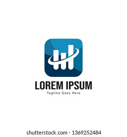Chart logo template design. Chart logo with modern frame isolated on white background