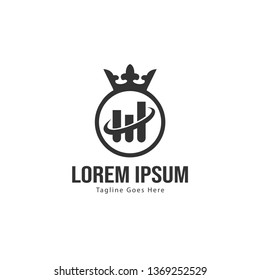 Chart logo template design. Chart logo with modern frame isolated on white background