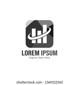 Chart logo template design. Chart logo with modern frame isolated on white background