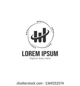 Chart logo template design. Chart logo with modern frame isolated on white background