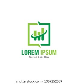 Chart logo template design. Chart logo with modern frame isolated on white background