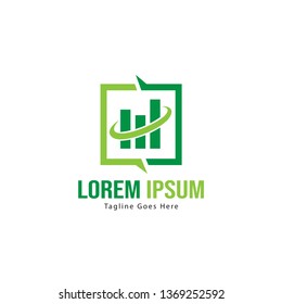 Chart logo template design. Chart logo with modern frame isolated on white background
