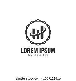 Chart logo template design. Chart logo with modern frame isolated on white background