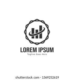 Chart logo template design. Chart logo with modern frame isolated on white background