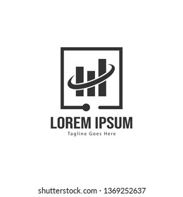 Chart logo template design. Chart logo with modern frame isolated on white background