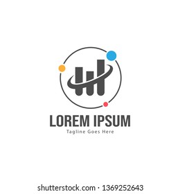Chart logo template design. Chart logo with modern frame isolated on white background