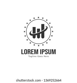 Chart logo template design. Chart logo with modern frame isolated on white background