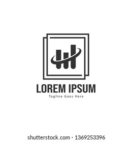 Chart logo template design. Chart logo with modern frame isolated on white background