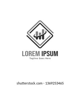 Chart logo template design. Chart logo with modern frame isolated on white background