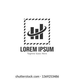 Chart logo template design. Chart logo with modern frame isolated on white background