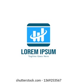 Chart logo template design. Chart logo with modern frame isolated on white background