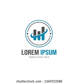 Chart logo template design. Chart logo with modern frame isolated on white background
