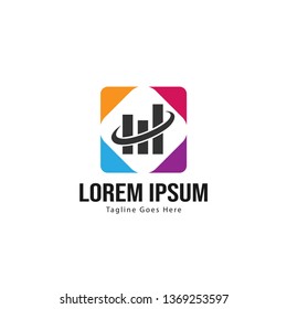 Chart logo template design. Chart logo with modern frame isolated on white background