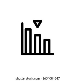 Chart, Loss, Statistics Icon. Business Icon Set Vector Logo Symbol.
